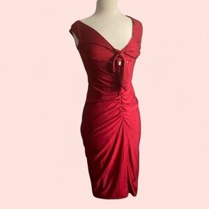 Vintage 1990’s spandex stretch bodycon midi gown goth rockabilly glam brat style